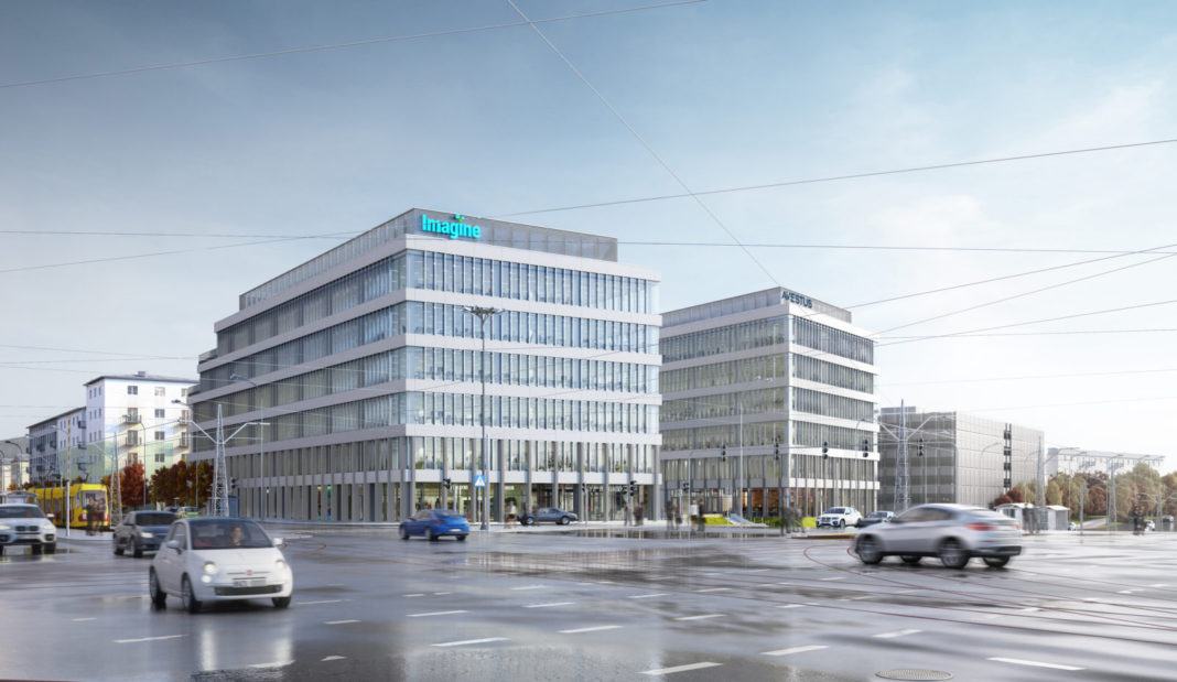 Biurowiec w zielonym sąsiedztwie
